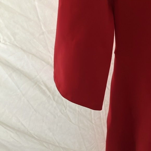 Kate Spade: Red Boat Neck Ponte Dress- pockets- fit & flare- M - Picture 6 of 16